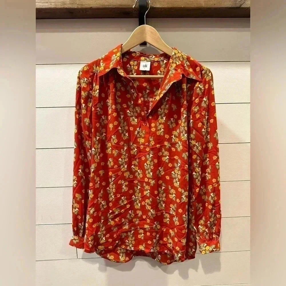Cabi Belfroy Floral Blouse- Women’s Small
